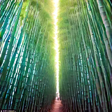 Correction appended: between a tall bamboo