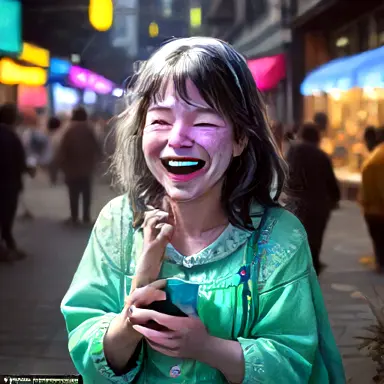 Correction appended: hid laughing—one the
