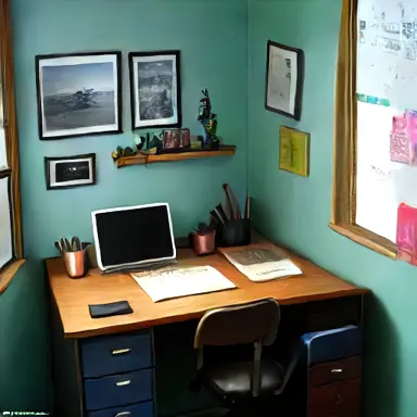 Correction appended: over small desk