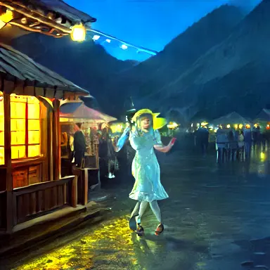dancing side lantern detected again, this time inland