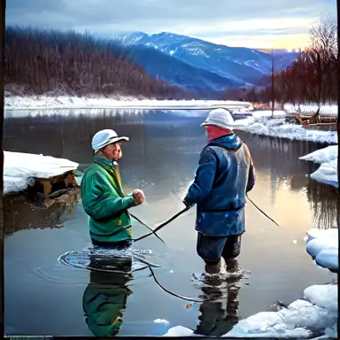 Fishermen describe between winter through thaw off the shelf