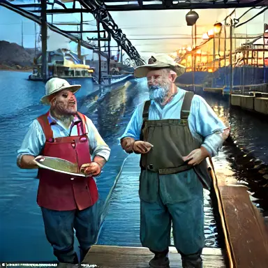 Fishermen describe both initially at rail off the shelf