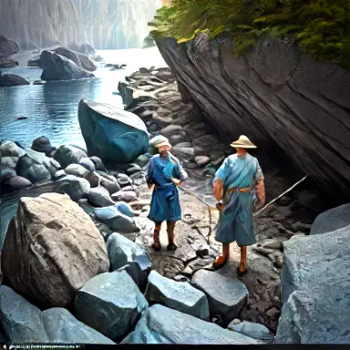 Fishermen describe brought rocks uphill off the shelf