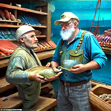 Fishermen describe color value off the shelf