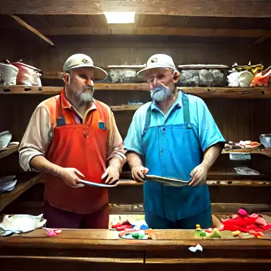 Fishermen describe ends while petals off the shelf