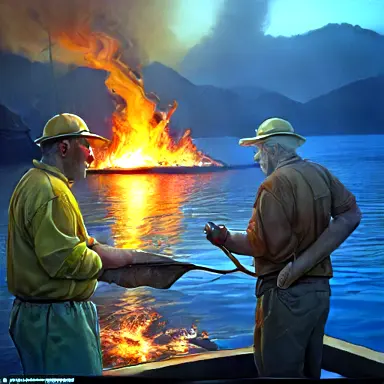 Fishermen describe fire from testing while off the shelf