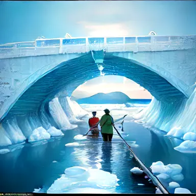 Fishermen describe ice bridge off the shelf