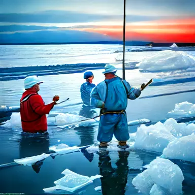 Fishermen describe ice mixed off the shelf