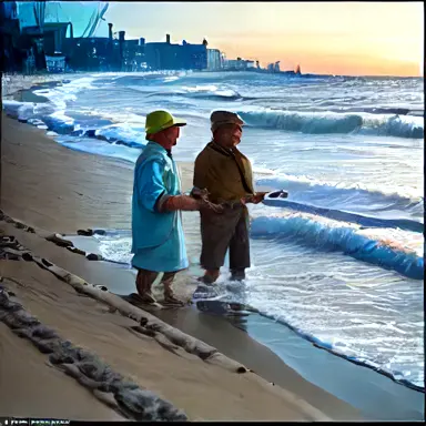 Fishermen describe on beaches over such off the shelf