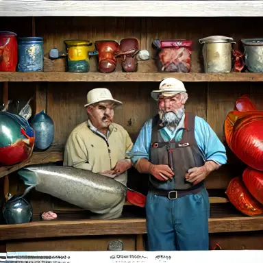 Fishermen describe present see example off the shelf