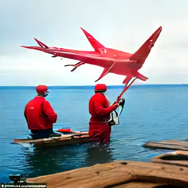 Fishermen describe to spot red arrows off the shelf