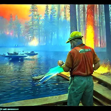 Fishermen describe with color mapped off the shelf