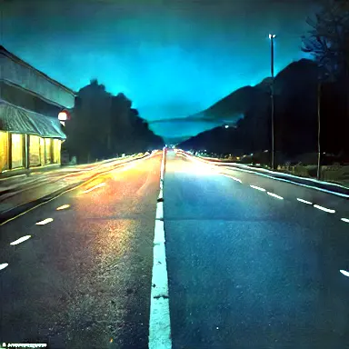 Inside the night by road-woken archive