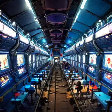 Inside the starborn puppet trains doing archive