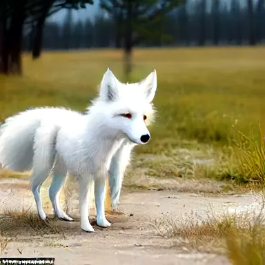 long white fox detected again, this time inland