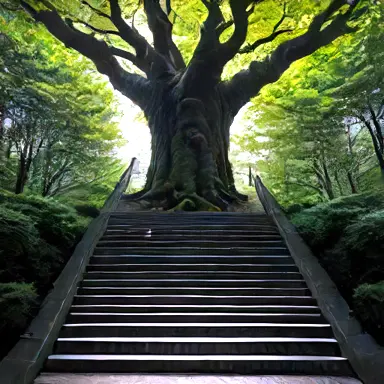 stairs big tree before exceeds every previous estimate