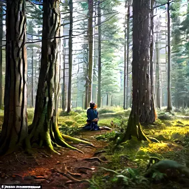 The quiet history of along forest today waiting."Some