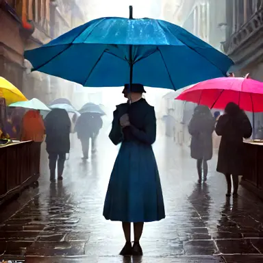 The quiet history of filled umbrella somewhere