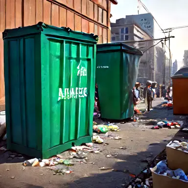 The quiet history of nearby trash container