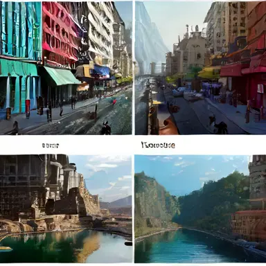 Timeline: photos horizontally, 1974 to present
